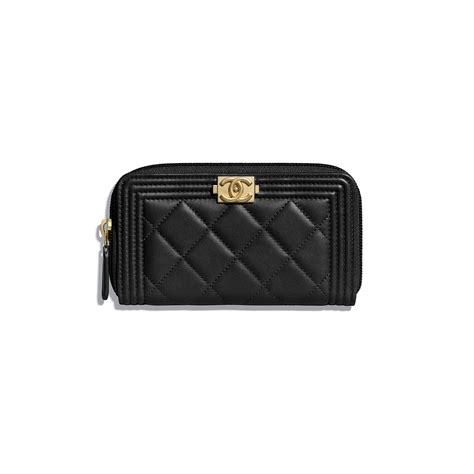 chanel boy small zipped wallet ราคา|Chanel bag.